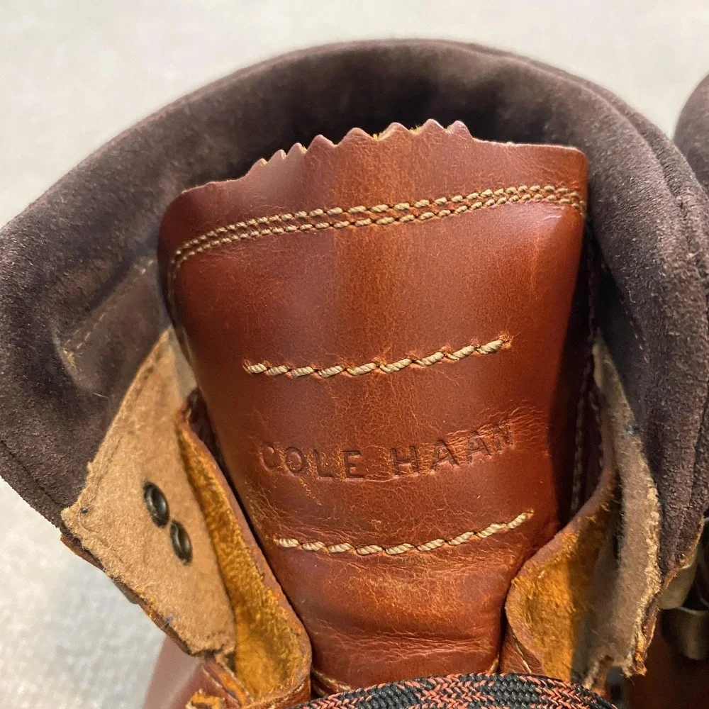 Cole Haan Zerogrand Boots Mens‎ Size 8M Brown Leather Hiking Casual C30405